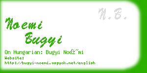 noemi bugyi business card